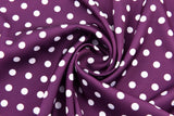 Premium Stretch Silky Satin Digital Print Fabric - Polka Dots #18 - G.k Fashion Fabrics