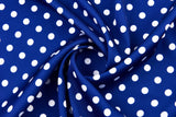 Premium Stretch Silky Satin Digital Print Fabric - Polka Dots #18 - G.k Fashion Fabrics