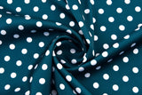 Premium Stretch Silky Satin Digital Print Fabric - Polka Dots #18 - G.k Fashion Fabrics