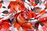 Premium Stretch Silky Satin Digital Print Fabric- Roses Garden -#4/1 - G.k Fashion Fabrics