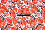 Premium Stretch Silky Satin Digital Print Fabric- Roses Garden -#4/1 - G.k Fashion Fabrics