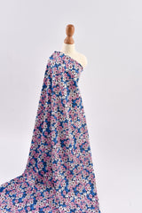 Premium Stretch Silky Satin Digital Print Fabric- Vintage Daisies-#9/1 - G.k Fashion Fabrics