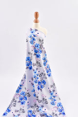 Premium Stretch Silky Satin Digital Print Fabric- Wild Flowers-#10/1 - G.k Fashion Fabrics