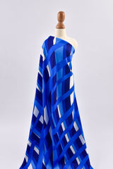 Premium Stretch Silky Satin Digital Wave - #6/1 Print Fabric - G.k Fashion Fabrics