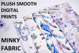 Print Plush Smooth Minky Fabric , Cuddle Fabric - G.k Fashion Fabrics minky