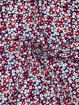 Red-White Ditsy Floral - Washed 100% Cotton Poplin Reactive Print -8068 - G.k Fashion Fabrics cotton poplin