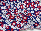 Red-White Ditsy Floral - Washed 100% Cotton Poplin Reactive Print -8068 - G.k Fashion Fabrics cotton poplin