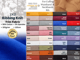 Ribbed Knitted Cotton Stretch Tubular Trim Cuffing jersey Fabric - G.k Fashion Fabrics fabric