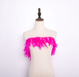 Rooster Feather Fringe Ribbon - G.k Fashion Fabrics