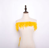 Rooster Feather Fringe Ribbon - G.k Fashion Fabrics