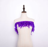 Rooster Feather Fringe Ribbon - G.k Fashion Fabrics