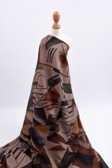 Silky Chiffon Geometrical Print Fabric - S1036 - G.k Fashion Fabrics chiffon