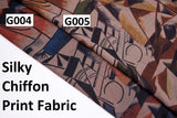 Silky Chiffon Geometrical Print Fabric - S1036 - G.k Fashion Fabrics chiffon