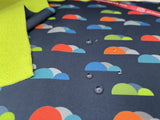 Softshell Clouds Print Fabric - G.k Fashion Fabrics Navy / Price per Half Yard softshell
