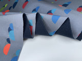 Softshell Clouds Print Fabric - G.k Fashion Fabrics Grey / Price per Half Yard softshell