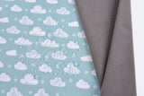 Softshell Digital Clouds Print Fabric - G.k Fashion Fabrics