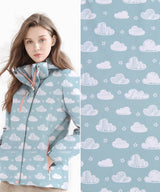Softshell Digital Clouds Print Fabric - G.k Fashion Fabrics