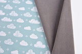 Softshell Digital Clouds Print Fabric - G.k Fashion Fabrics