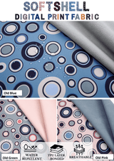 Softshell Fabric Circles Waterproof Water Repellent Resistant - G.k Fashion Fabrics softshell