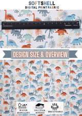 Softshell Fabric Dinosaur Waterproof Water Repellent Resistant K45007 - G.k Fashion Fabrics softshell