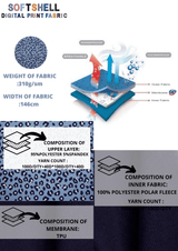 Softshell Fabric Leopard Waterproof Water Repellent Resistant - G.k Fashion Fabrics softshell