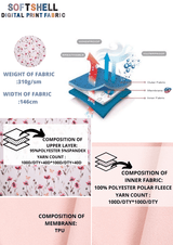 Softshell fabric Poppy Print Waterproof Water Repellent Resistant - G.k Fashion Fabrics softshell