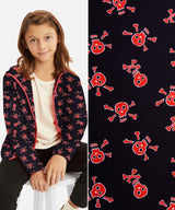 Softshell fabric Skeleton Print Waterproof Water Repellent Resistant - G.k Fashion Fabrics softshell