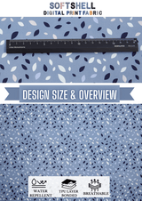 Softshell Fabric Small Leaves Waterproof Water Repellent Resistant - G.k Fashion Fabrics softshell