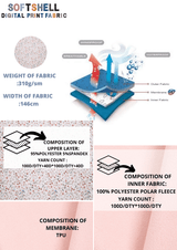 Softshell fabric Spring Floral Print Waterproof Water Repellent Resistant - G.k Fashion Fabrics softshell