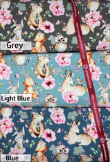 Softshell cute rabbit digital print fabric water repellant - G.k Fashion Fabrics