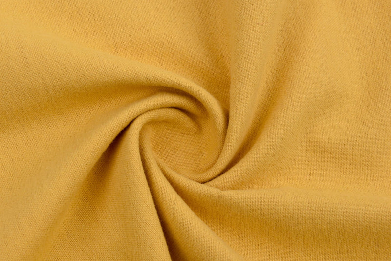 Solid Cotton Flannel Fabric - G.k Fashion Fabrics Ochre - 73 / Price per Half Yard