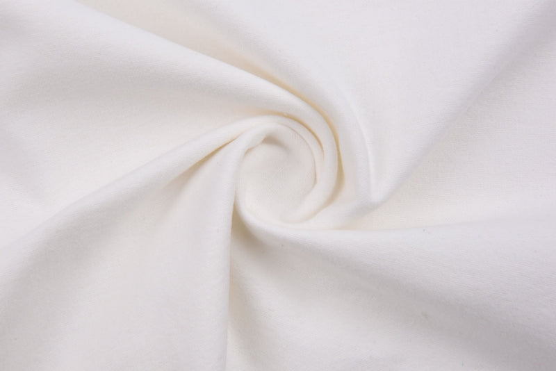Solid Cotton Flannel Fabric - G.k Fashion Fabrics Ecru - 3 / Price per Half Yard