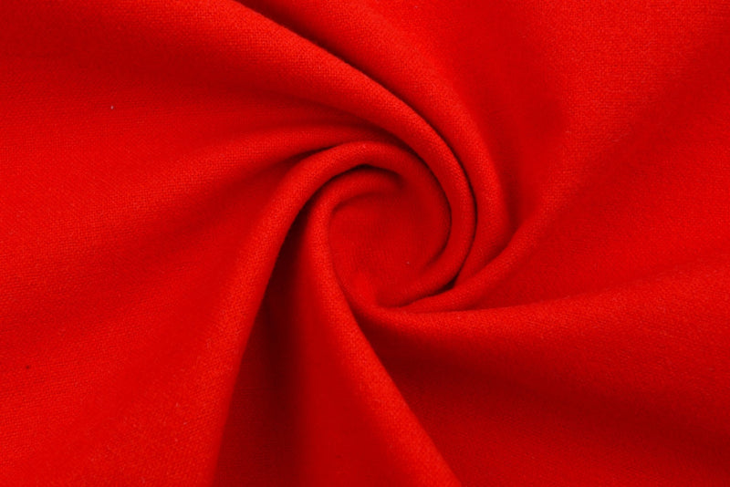 Solid Cotton Flannel Fabric - G.k Fashion Fabrics Red - 22 / Price per Half Yard