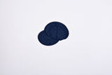 Solid Denim Cap Patch (2 Pieces Pack) Iron on , Sew on, Embroidered patches. - G.k Fashion Fabrics