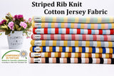 Striped Rib Knit Cotton Jersey Fabric - S1037 - G.k Fashion Fabrics