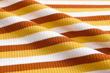 Striped Rib Knit Cotton Jersey Fabric - S1037 - G.k Fashion Fabrics