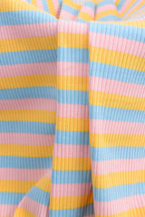 Striped Rib Knit Cotton Jersey Fabric - S1037 - G.k Fashion Fabrics