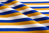 Striped Rib Knit Cotton Jersey Fabric - S1037 - G.k Fashion Fabrics