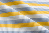Striped Rib Knit Cotton Jersey Fabric - S1037 - G.k Fashion Fabrics