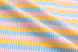 Striped Rib Knit Cotton Jersey Fabric - S1037 - G.k Fashion Fabrics