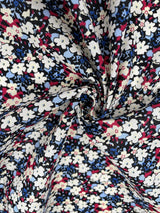 Summer daisies - Washed 100% Cotton Poplin Reactive Print - 9186 - G.k Fashion Fabrics cotton poplin