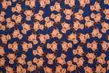 Teddy Bear Print Cotton Flannel Fabric - G.k Fashion Fabrics