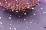 Tulle with Holographic Star Print Fabric - G.k Fashion Fabrics mesh