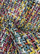 Acrylic Blended Tweed Fabric Premium Designer Made - G.k Fashion Fabrics Multicolor / Price per Half Yard