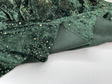 Velvet with Stone Gold Drops Fabric - G.k Fashion Fabrics fabric
