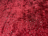 Velvet with Stone Gold Drops Fabric - G.k Fashion Fabrics fabric