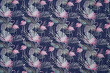 Viscose Poplin Flamingo Print Fabric - 6004 - G.k Fashion Fabrics