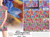 Viscose Poplin Peacock Jungle Print Fabric - 6008 - G.k Fashion Fabrics