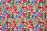 Viscose Poplin Peacock Jungle Print Fabric - 6008 - G.k Fashion Fabrics