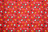 Washed 100 % Organic Cotton Poplin, Christmas Print Fabric. Santa - G.k Fashion Fabrics cotton poplin